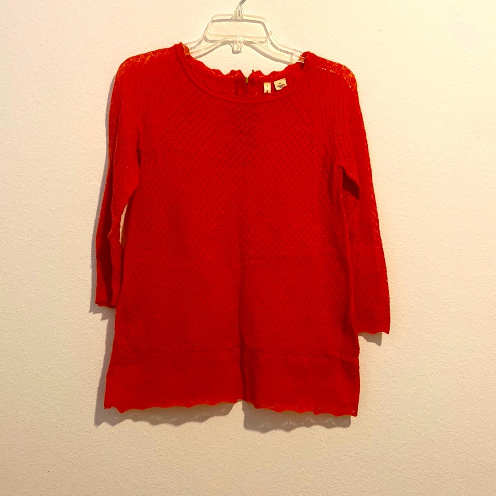 Moth knit top. Size SP. Zips in the back.